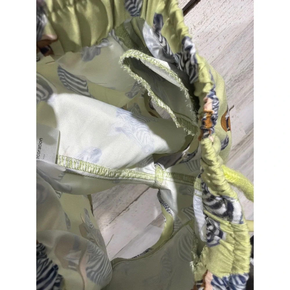 Posh Peanut Swim Trunks Boys 6-12 Months Green Zebra Safari Beachwear Resort